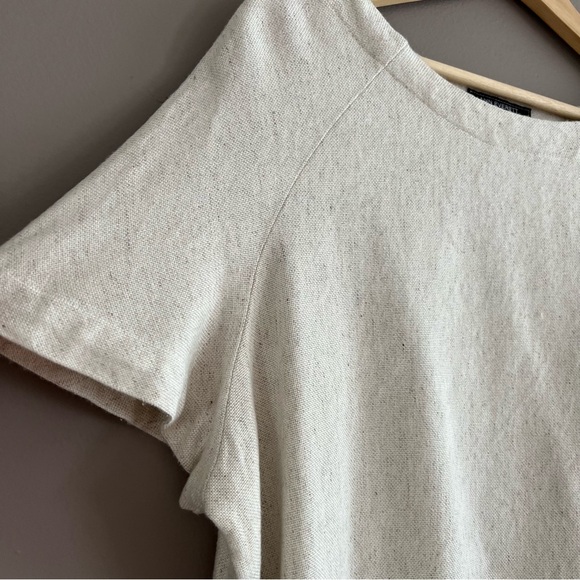 Ann Everett Women's Oversize Top High Low Natural Lagenlook Coastal Linen M ** - Picture 4 of 13